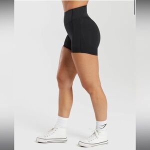 Gymshark Women's Black Bike Shorts Gymshark Power High Rise Shorts Size L